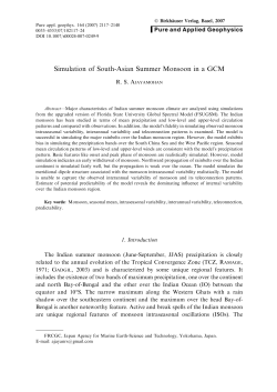 Simulation of South-Asian Summer Monsoon in a GCM
