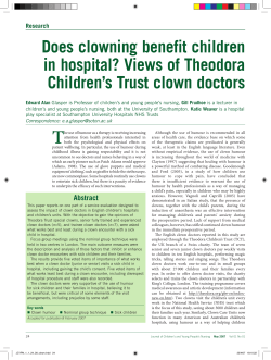 Does clowning benefit children in hospital? Views of Theodora
