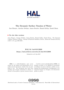 The Dynamic Surface Tension of Water