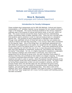 and Cultural and Literary Interpretation