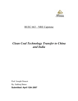 Clean Coal Technology Transfer to China and India