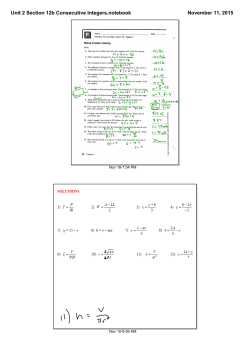 Unit 2 Section 12b Consecutive Integers.notebook