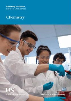 Chemistry - University of Sussex