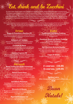 Christmas Party Menu 2016