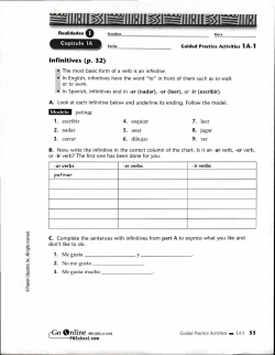 Infinitives (p. 32)