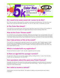 Do I need to be some sweet ole` runner to do this? Is The Color Run