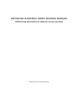 Motivation in Business survey response Behavior
