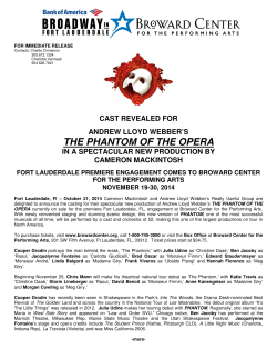 cast revealed for andrew lloyd webber`s the phantom of the opera