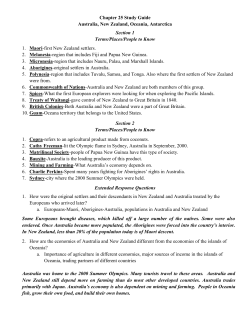 Chapter 25 Study Guide Australia, New Zealand, Oceania