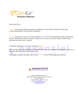 Instruction Sheet - Clin-Ess