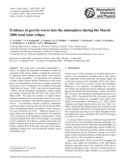 Evidence of gravity waves into the atmosphere during the March