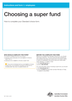 Superannuation Choice Form