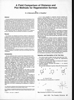 A Field Comparison of Distance and Plot Methods for Regeneration