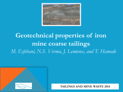 Geotechnical properties of iron mine coarse tailings
