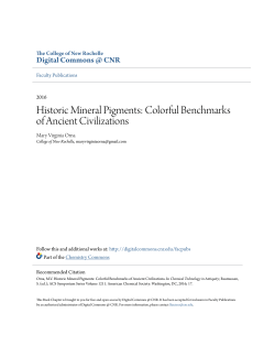 Historic Mineral Pigments: Colorful Benchmarks of Ancient