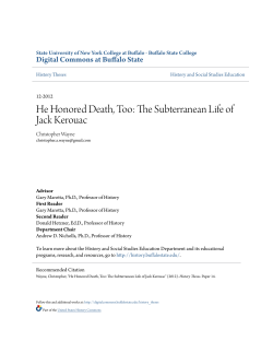 He Honored Death, Too: The Subterranean Life of Jack Kerouac