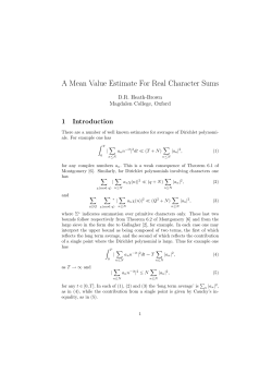 A Mean Value Estimate For Real Character Sums