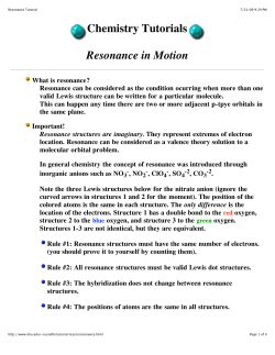 Resonance Tutorial