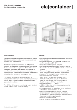 ELA first aid container For fast medical care on site