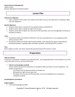 Preparation Lesson Plan