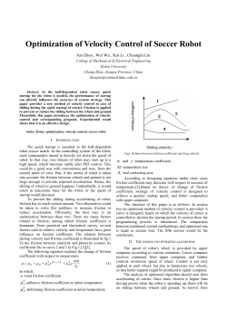 Optimization of Velocity Control of Soccer Robot