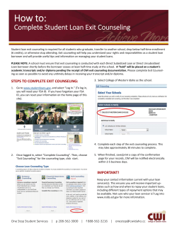Complete Student Loan Exit Counseling