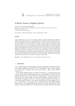 In-Route Nearest Neighbor Queries