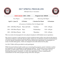 2017 spring programs - Abbotsford Soccer Association