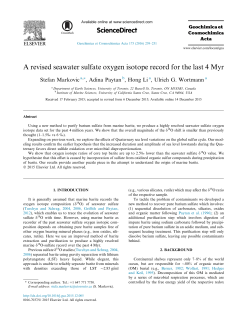 A revised seawater sulfate oxygen isotope record for the last 4Myr
