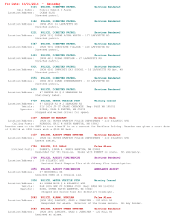 For Date: 03/01/2014 - Saturday