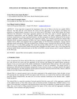 influence of mineral filler on volumetric properties of hot mix asphalt