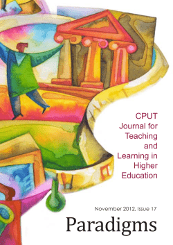 CPUT Journal for Teaching and Learning in Higher Education