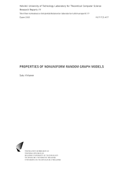 properties of nonuniform random graph models