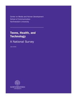 Teens, Health, and Technology A National Survey