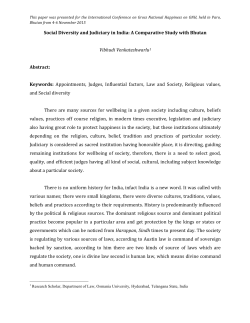 Social Diversity and Judiciary in India