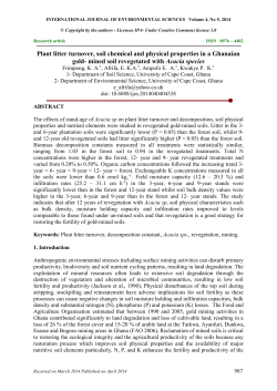 Plant litter turnover, soil chemical and physical properties in a