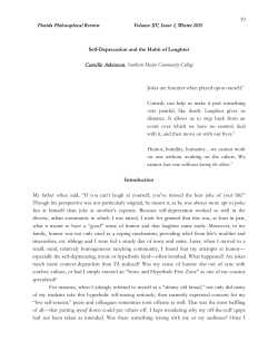 Self-Deprecation and the Habit of Laughter