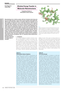 Ultrafast Energy Transfer in Molecular Nanostructures