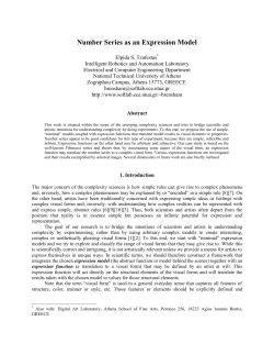 Number Series as an Expression Model