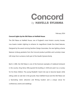 February 2014 Concord Lights Up the Old Palace at Hatfield House
