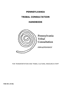 pennsylvania tribal consultation handbook