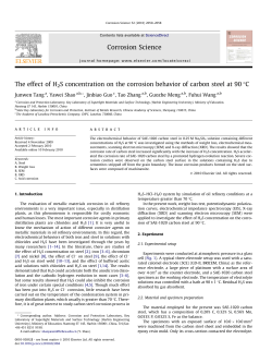 The effect of H2S concentration on the corrosion behavior of carbon