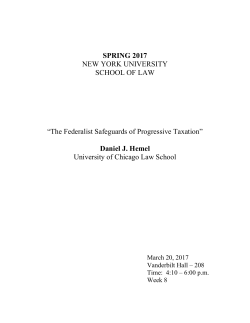 The Federalist Safeguards of Progressive Taxation
