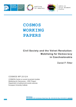 Civil Society and the Velvet Revolution