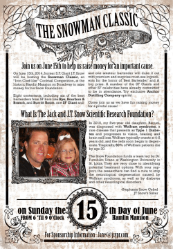 on Sunday the th Day of June What Is The Jack and J.T. Snow
