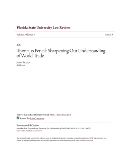 Thoreau`s Pencil: Sharpening Our Understanding of World Trade