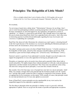 Principles: The Hobgoblin of Little Minds?