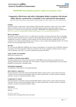 International prospective register of systematic reviews