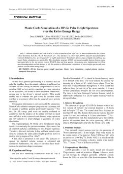Monte Carlo Simulation of a HP-Ge Pulse Height Spectrum over the