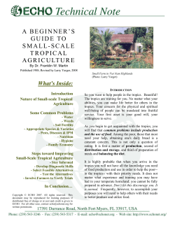 a beginner`s guide to small-scale tropical agriculture